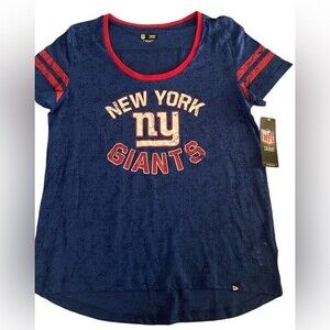 NFL New York Giants T-Shirt Crew Neck Womens Large top Football